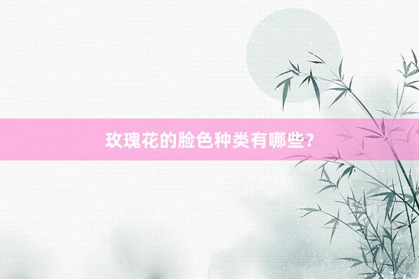 玫瑰花的脸色种类有哪些？